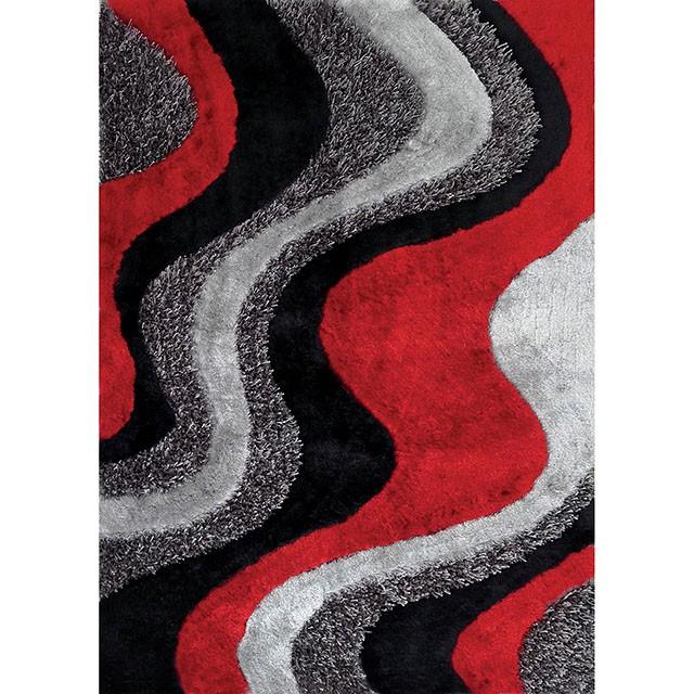 Vancouver Black/Gray/Red 5' X 7' Area Rug - Premium Rug from FOA East - Just $329.55! Shop now at Furniture Wholesale Plus  We are the best furniture store in Nashville, Hendersonville, Goodlettsville, Madison, Antioch, Mount Juliet, Lebanon, Gallatin, Springfield, Murfreesboro, Franklin, Brentwood