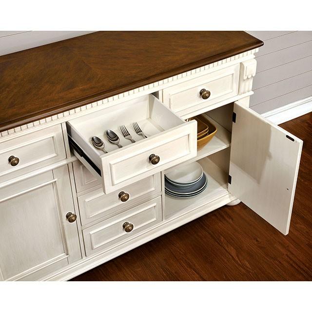 SABRINA Off White/Cherry Server, Cherry & White - Premium Server from FOA East - Just $739.05! Shop now at Furniture Wholesale Plus  We are the best furniture store in Nashville, Hendersonville, Goodlettsville, Madison, Antioch, Mount Juliet, Lebanon, Gallatin, Springfield, Murfreesboro, Franklin, Brentwood