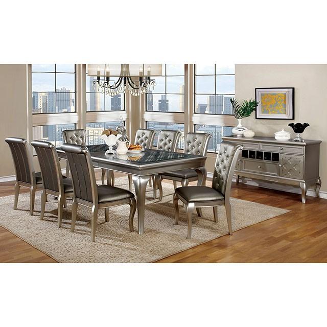 AMINA Champagne Side Chair (2/CTN) - Premium Dining Chair from FOA East - Just $292.50! Shop now at Furniture Wholesale Plus  We are the best furniture store in Nashville, Hendersonville, Goodlettsville, Madison, Antioch, Mount Juliet, Lebanon, Gallatin, Springfield, Murfreesboro, Franklin, Brentwood