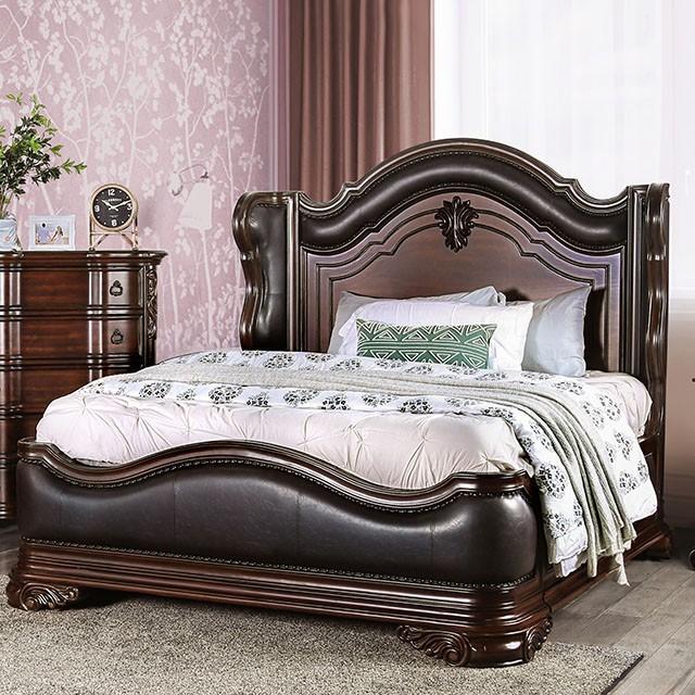 Arcturus Brown Cherry Cal.King Bed - Premium Bed from FOA East - Just $1628.25! Shop now at Furniture Wholesale Plus  We are the best furniture store in Nashville, Hendersonville, Goodlettsville, Madison, Antioch, Mount Juliet, Lebanon, Gallatin, Springfield, Murfreesboro, Franklin, Brentwood