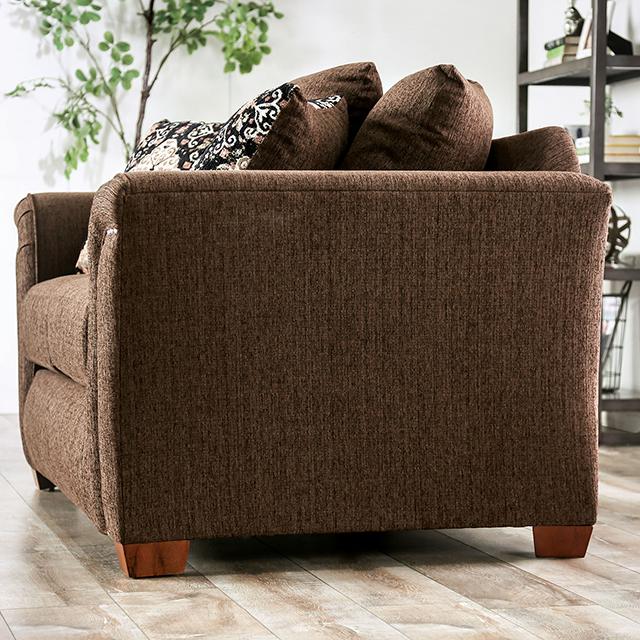 BELSIZE Sofa, Chocolate/Tan - Premium Sofa from FOA East - Just $1597.05! Shop now at Furniture Wholesale Plus  We are the best furniture store in Nashville, Hendersonville, Goodlettsville, Madison, Antioch, Mount Juliet, Lebanon, Gallatin, Springfield, Murfreesboro, Franklin, Brentwood