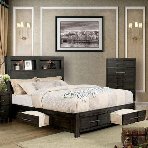 KARLA Cal.King Bed, Gray - Premium Bed from FOA East - Just $1109.55! Shop now at Furniture Wholesale Plus  We are the best furniture store in Nashville, Hendersonville, Goodlettsville, Madison, Antioch, Mount Juliet, Lebanon, Gallatin, Springfield, Murfreesboro, Franklin, Brentwood