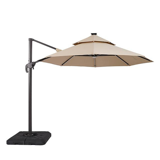 Fera 10 Ft Round Umbrella w/ LED Bulb + 37" Large Base - Premium Outdoor Accessories from FOA East - Just $407.55! Shop now at Furniture Wholesale Plus  We are the best furniture store in Nashville, Hendersonville, Goodlettsville, Madison, Antioch, Mount Juliet, Lebanon, Gallatin, Springfield, Murfreesboro, Franklin, Brentwood