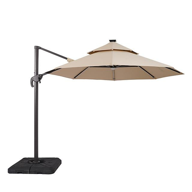 Fera 10 Ft Round Umbrella w/ LED Bulb + 37" Large Base - Premium Outdoor Accessories from FOA East - Just $407.55! Shop now at Furniture Wholesale Plus  We are the best furniture store in Nashville, Hendersonville, Goodlettsville, Madison, Antioch, Mount Juliet, Lebanon, Gallatin, Springfield, Murfreesboro, Franklin, Brentwood