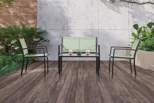 Ibiza 4 Pc. Green Sling Set K/D - Premium Outdoor Seating Set from FOA East - Just $232.05! Shop now at Furniture Wholesale Plus  We are the best furniture store in Nashville, Hendersonville, Goodlettsville, Madison, Antioch, Mount Juliet, Lebanon, Gallatin, Springfield, Murfreesboro, Franklin, Brentwood