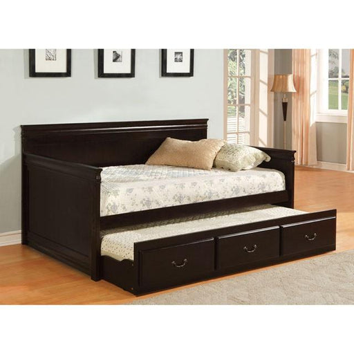 SAHARA Espresso Daybed w/ Twin Trundle, Espresso - Premium Daybed w/ Trundle from FOA East - Just $700.05! Shop now at Furniture Wholesale Plus  We are the best furniture store in Nashville, Hendersonville, Goodlettsville, Madison, Antioch, Mount Juliet, Lebanon, Gallatin, Springfield, Murfreesboro, Franklin, Brentwood