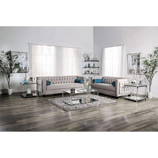 Silvan Gray Love Seat - Premium Loveseat from FOA East - Just $1657.50! Shop now at Furniture Wholesale Plus  We are the best furniture store in Nashville, Hendersonville, Goodlettsville, Madison, Antioch, Mount Juliet, Lebanon, Gallatin, Springfield, Murfreesboro, Franklin, Brentwood