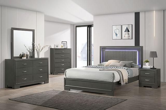 ALISON Queen Bed, Dark Walnut - Premium Bed from FOA East - Just $427.05! Shop now at Furniture Wholesale Plus  We are the best furniture store in Nashville, Hendersonville, Goodlettsville, Madison, Antioch, Mount Juliet, Lebanon, Gallatin, Springfield, Murfreesboro, Franklin, Brentwood