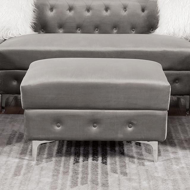 CIABATTONI Ottoman, Gray - Premium Ottoman from FOA East - Just $253.50! Shop now at Furniture Wholesale Plus  We are the best furniture store in Nashville, Hendersonville, Goodlettsville, Madison, Antioch, Mount Juliet, Lebanon, Gallatin, Springfield, Murfreesboro, Franklin, Brentwood