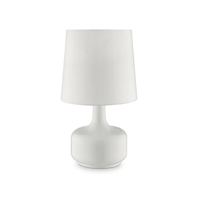 Farah White 17"H Glossy White Table Lamp - Premium Table Lamp from FOA East - Just $48.75! Shop now at Furniture Wholesale Plus  We are the best furniture store in Nashville, Hendersonville, Goodlettsville, Madison, Antioch, Mount Juliet, Lebanon, Gallatin, Springfield, Murfreesboro, Franklin, Brentwood