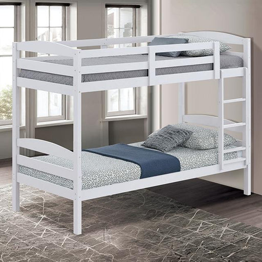 Finsbury Twin Twin Bunk Bed - Premium Bunk Bed from FOA East - Just $329.55! Shop now at Furniture Wholesale Plus  We are the best furniture store in Nashville, Hendersonville, Goodlettsville, Madison, Antioch, Mount Juliet, Lebanon, Gallatin, Springfield, Murfreesboro, Franklin, Brentwood