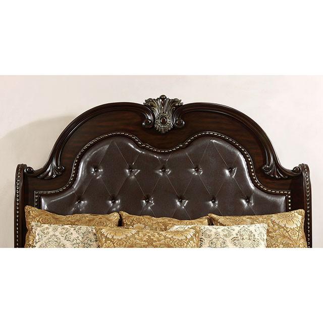 Fromberg Brown Cherry Queen Bed - Premium Bed from FOA East - Just $1310.40! Shop now at Furniture Wholesale Plus  We are the best furniture store in Nashville, Hendersonville, Goodlettsville, Madison, Antioch, Mount Juliet, Lebanon, Gallatin, Springfield, Murfreesboro, Franklin, Brentwood