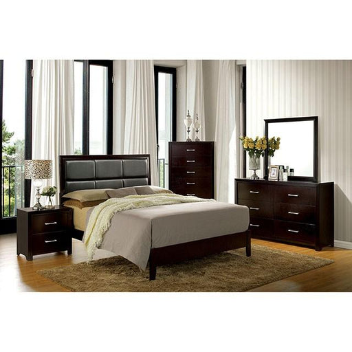 JANINE Espresso Cal.King Bed - Premium Bed from FOA East - Just $419.25! Shop now at Furniture Wholesale Plus  We are the best furniture store in Nashville, Hendersonville, Goodlettsville, Madison, Antioch, Mount Juliet, Lebanon, Gallatin, Springfield, Murfreesboro, Franklin, Brentwood