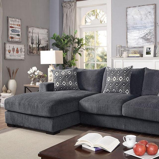 Kaylee Gray L-Shaped Sectional - Premium Sectional from FOA East - Just $1675.05! Shop now at Furniture Wholesale Plus  We are the best furniture store in Nashville, Hendersonville, Goodlettsville, Madison, Antioch, Mount Juliet, Lebanon, Gallatin, Springfield, Murfreesboro, Franklin, Brentwood