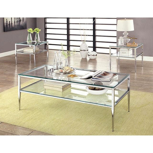 TANIKA Chrome Coffee Table, Chrome - Premium Coffee Table from FOA East - Just $310.05! Shop now at Furniture Wholesale Plus  We are the best furniture store in Nashville, Hendersonville, Goodlettsville, Madison, Antioch, Mount Juliet, Lebanon, Gallatin, Springfield, Murfreesboro, Franklin, Brentwood