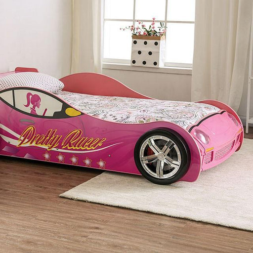 PRETTY GIRL CAR BED Twin Bed, Pink - Premium Bed from FOA East - Just $583.05! Shop now at Furniture Wholesale Plus  We are the best furniture store in Nashville, Hendersonville, Goodlettsville, Madison, Antioch, Mount Juliet, Lebanon, Gallatin, Springfield, Murfreesboro, Franklin, Brentwood