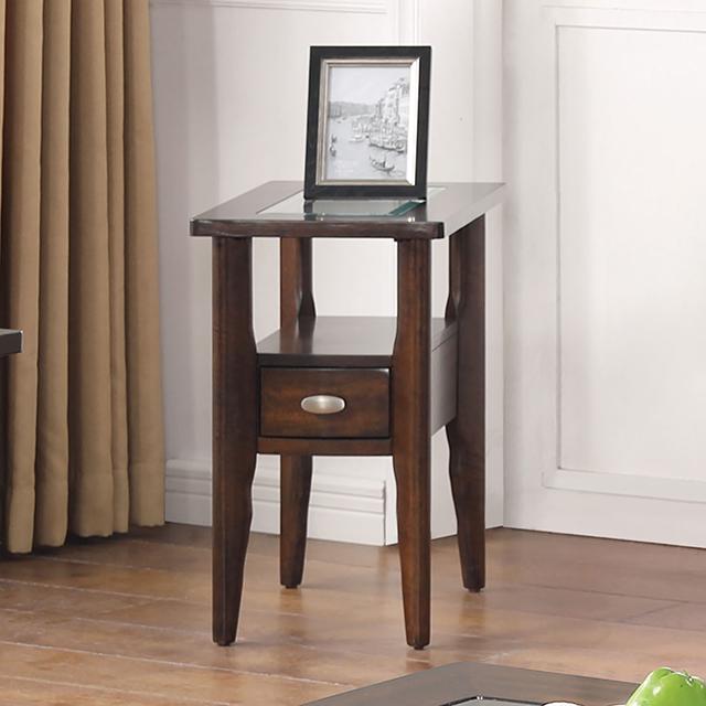 RIVERDALE Side Table, Dark Walnut - Premium End Table from FOA East - Just $195! Shop now at Furniture Wholesale Plus  We are the best furniture store in Nashville, Hendersonville, Goodlettsville, Madison, Antioch, Mount Juliet, Lebanon, Gallatin, Springfield, Murfreesboro, Franklin, Brentwood