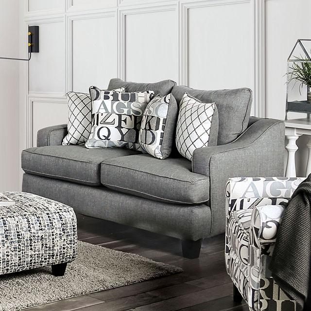 Verne Bluish Gray Love Seat - Premium Loveseat from FOA East - Just $975! Shop now at Furniture Wholesale Plus  We are the best furniture store in Nashville, Hendersonville, Goodlettsville, Madison, Antioch, Mount Juliet, Lebanon, Gallatin, Springfield, Murfreesboro, Franklin, Brentwood