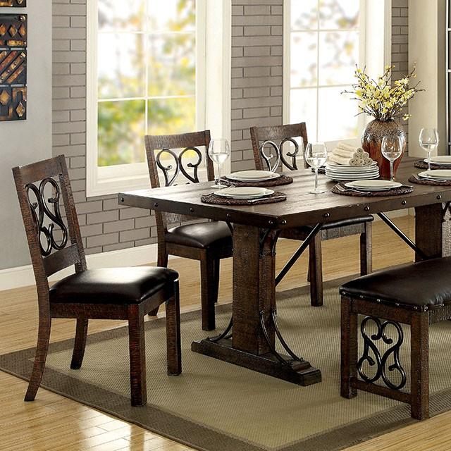 PAULINA Rustic Walnut Dining Table - Premium Dining Table from FOA East - Just $961.35! Shop now at Furniture Wholesale Plus  We are the best furniture store in Nashville, Hendersonville, Goodlettsville, Madison, Antioch, Mount Juliet, Lebanon, Gallatin, Springfield, Murfreesboro, Franklin, Brentwood