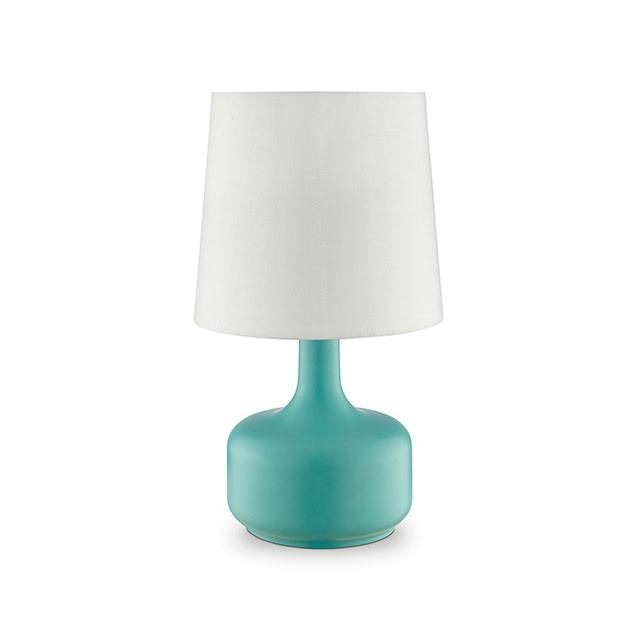 Farah Teal 17"H Matte Teal Table Lamp - Premium Table Lamp from FOA East - Just $48.75! Shop now at Furniture Wholesale Plus  We are the best furniture store in Nashville, Hendersonville, Goodlettsville, Madison, Antioch, Mount Juliet, Lebanon, Gallatin, Springfield, Murfreesboro, Franklin, Brentwood