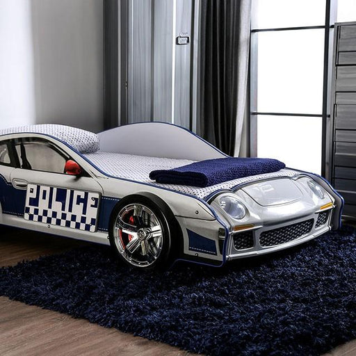 POLICE CAR Twin Bed, Blue - Premium Bed from FOA East - Just $583.05! Shop now at Furniture Wholesale Plus  We are the best furniture store in Nashville, Hendersonville, Goodlettsville, Madison, Antioch, Mount Juliet, Lebanon, Gallatin, Springfield, Murfreesboro, Franklin, Brentwood