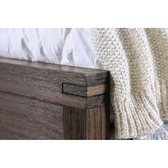 Rexburg Wire-Brushed Rustic Brown Full Bed - Premium Bed from FOA East - Just $393.90! Shop now at Furniture Wholesale Plus  We are the best furniture store in Nashville, Hendersonville, Goodlettsville, Madison, Antioch, Mount Juliet, Lebanon, Gallatin, Springfield, Murfreesboro, Franklin, Brentwood