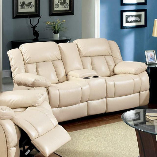 Barbado Ivory Love Seat w/ 2 Recliners - Premium Loveseat from FOA East - Just $1014! Shop now at Furniture Wholesale Plus  We are the best furniture store in Nashville, Hendersonville, Goodlettsville, Madison, Antioch, Mount Juliet, Lebanon, Gallatin, Springfield, Murfreesboro, Franklin, Brentwood