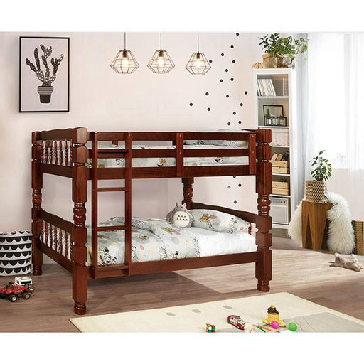 Carolina Cherry Twin/Twin Bunk Bed, Cherry - Premium Bunk Bed from FOA East - Just $485.55! Shop now at Furniture Wholesale Plus  We are the best furniture store in Nashville, Hendersonville, Goodlettsville, Madison, Antioch, Mount Juliet, Lebanon, Gallatin, Springfield, Murfreesboro, Franklin, Brentwood