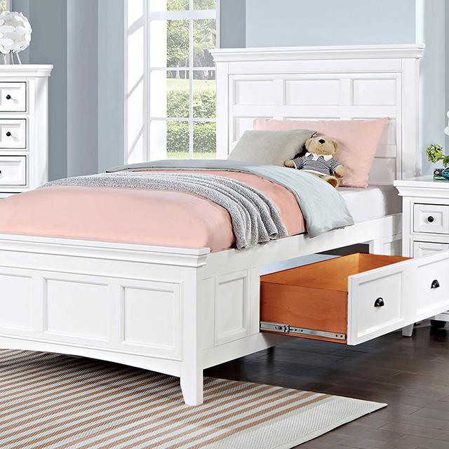 CASTILE Twin Bed, White - Premium Bed from FOA East - Just $836.55! Shop now at Furniture Wholesale Plus  We are the best furniture store in Nashville, Hendersonville, Goodlettsville, Madison, Antioch, Mount Juliet, Lebanon, Gallatin, Springfield, Murfreesboro, Franklin, Brentwood