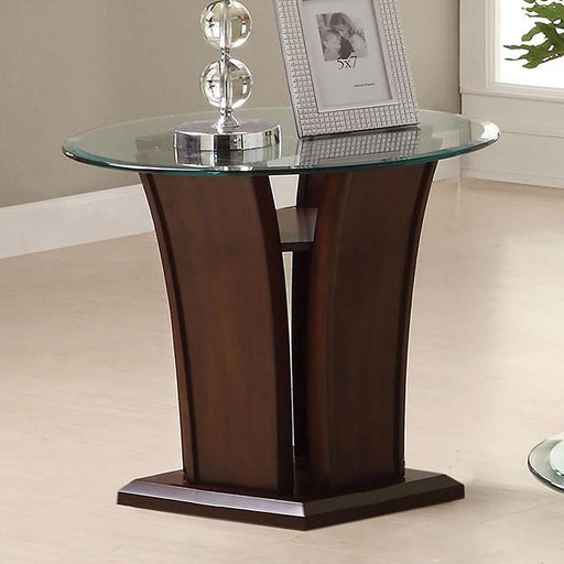 MANHATTAN IV Dark Cherry End Table, Brown Cherry - Premium End Table from FOA East - Just $212.55! Shop now at Furniture Wholesale Plus  We are the best furniture store in Nashville, Hendersonville, Goodlettsville, Madison, Antioch, Mount Juliet, Lebanon, Gallatin, Springfield, Murfreesboro, Franklin, Brentwood