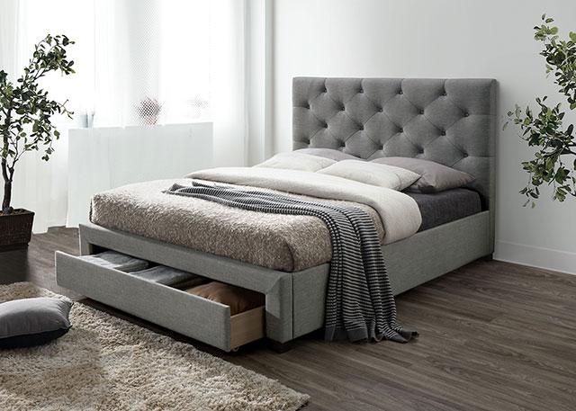 SYBELLA Twin Bed, Gray - Premium Bed from FOA East - Just $427.05! Shop now at Furniture Wholesale Plus  We are the best furniture store in Nashville, Hendersonville, Goodlettsville, Madison, Antioch, Mount Juliet, Lebanon, Gallatin, Springfield, Murfreesboro, Franklin, Brentwood