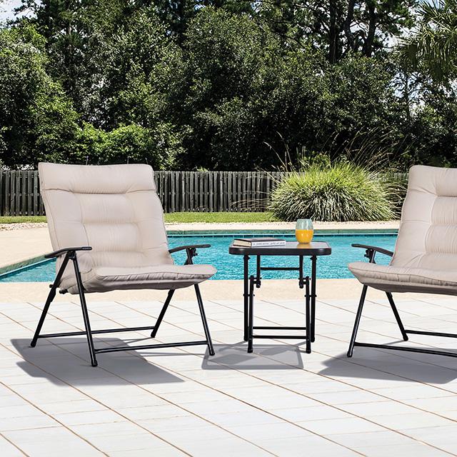 Bastia 3 Pc. Beige Conversation Set - Premium Outdoor Seating Set from FOA East - Just $212.55! Shop now at Furniture Wholesale Plus  We are the best furniture store in Nashville, Hendersonville, Goodlettsville, Madison, Antioch, Mount Juliet, Lebanon, Gallatin, Springfield, Murfreesboro, Franklin, Brentwood