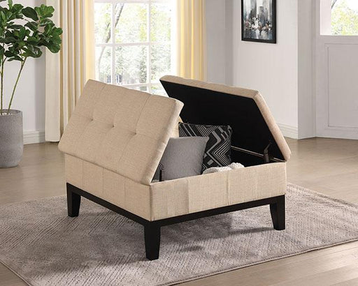 FAZIO Storage Ottoman, Beige - Premium Ottoman from FOA East - Just $243.75! Shop now at Furniture Wholesale Plus  We are the best furniture store in Nashville, Hendersonville, Goodlettsville, Madison, Antioch, Mount Juliet, Lebanon, Gallatin, Springfield, Murfreesboro, Franklin, Brentwood