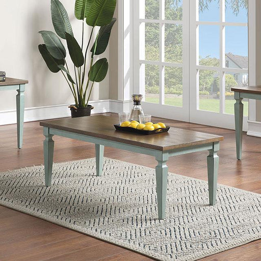 MONMOUTH 3 Pc. Table Set, Antq. Teal - Premium Table Set from FOA East - Just $366.60! Shop now at Furniture Wholesale Plus  We are the best furniture store in Nashville, Hendersonville, Goodlettsville, Madison, Antioch, Mount Juliet, Lebanon, Gallatin, Springfield, Murfreesboro, Franklin, Brentwood