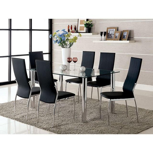 Oahu Chrome Dining Table - Premium Dining Table from FOA East - Just $310.05! Shop now at Furniture Wholesale Plus  We are the best furniture store in Nashville, Hendersonville, Goodlettsville, Madison, Antioch, Mount Juliet, Lebanon, Gallatin, Springfield, Murfreesboro, Franklin, Brentwood