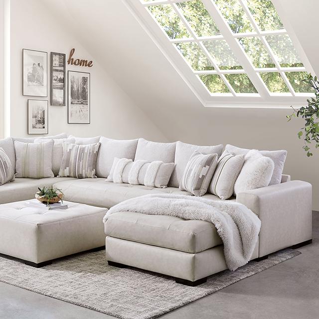 WARRENTON Sectional, Ivory - Premium Sectional from FOA East - Just $3118.05! Shop now at Furniture Wholesale Plus  We are the best furniture store in Nashville, Hendersonville, Goodlettsville, Madison, Antioch, Mount Juliet, Lebanon, Gallatin, Springfield, Murfreesboro, Franklin, Brentwood