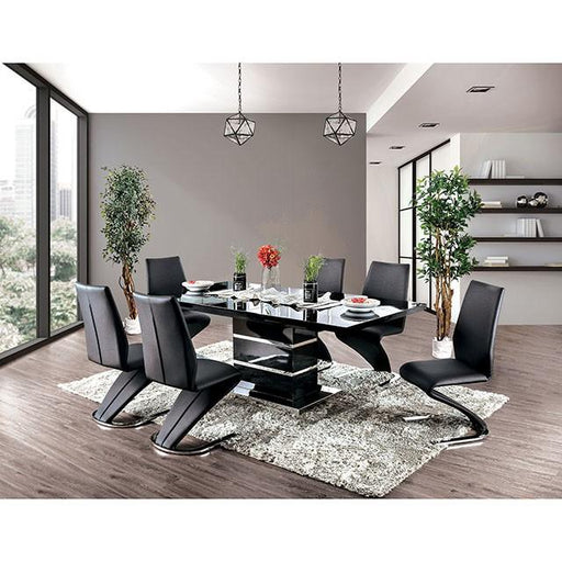 Midvale Black/Chrome Dining Table - Premium Dining Table from FOA East - Just $1090.05! Shop now at Furniture Wholesale Plus  We are the best furniture store in Nashville, Hendersonville, Goodlettsville, Madison, Antioch, Mount Juliet, Lebanon, Gallatin, Springfield, Murfreesboro, Franklin, Brentwood