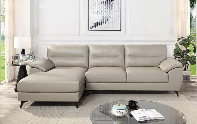 MOHLIN Sectional, Taupe - Premium Sectional from FOA East - Just $1363.05! Shop now at Furniture Wholesale Plus  We are the best furniture store in Nashville, Hendersonville, Goodlettsville, Madison, Antioch, Mount Juliet, Lebanon, Gallatin, Springfield, Murfreesboro, Franklin, Brentwood