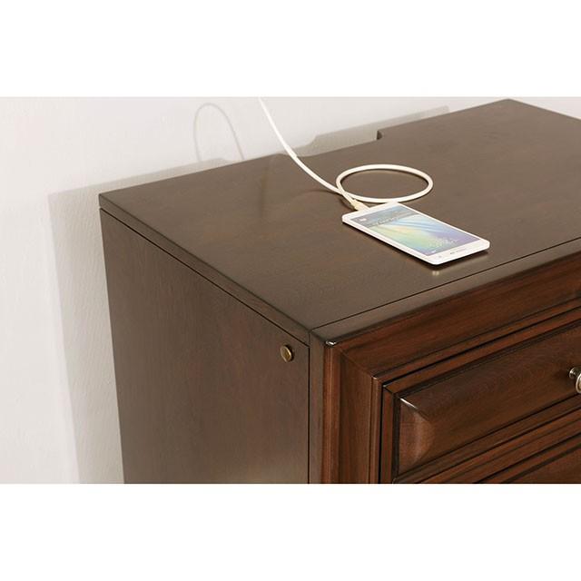 Brandt Brown Cherry Night Stand - Premium Nightstand from FOA East - Just $331.50! Shop now at Furniture Wholesale Plus  We are the best furniture store in Nashville, Hendersonville, Goodlettsville, Madison, Antioch, Mount Juliet, Lebanon, Gallatin, Springfield, Murfreesboro, Franklin, Brentwood