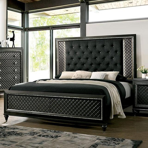 Demetria Metallic Gray Cal.King Bed - Premium Bed from FOA East - Just $1031.55! Shop now at Furniture Wholesale Plus  We are the best furniture store in Nashville, Hendersonville, Goodlettsville, Madison, Antioch, Mount Juliet, Lebanon, Gallatin, Springfield, Murfreesboro, Franklin, Brentwood