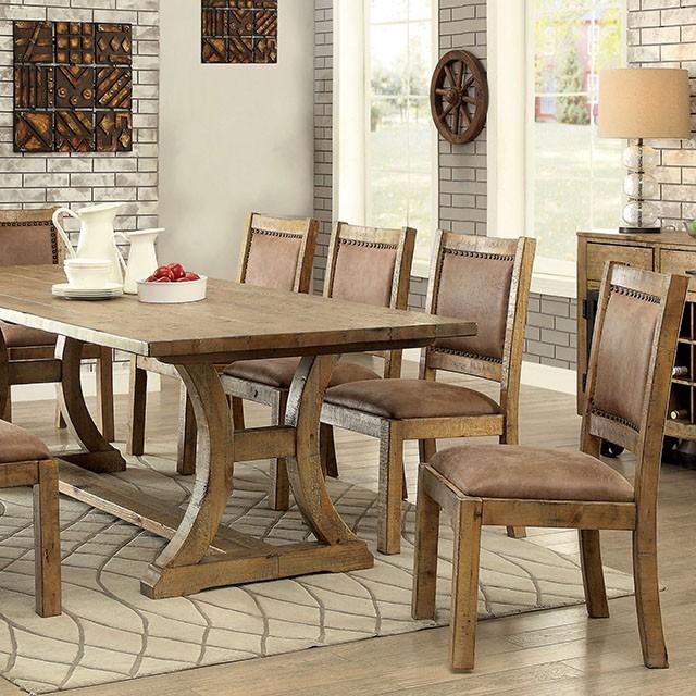 GIANNA Rustic Pine 96" Dining Table - Premium Dining Table from FOA East - Just $1129.05! Shop now at Furniture Wholesale Plus  We are the best furniture store in Nashville, Hendersonville, Goodlettsville, Madison, Antioch, Mount Juliet, Lebanon, Gallatin, Springfield, Murfreesboro, Franklin, Brentwood