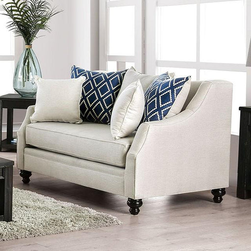 Nefyn Ivory Love Seat - Premium Loveseat from FOA East - Just $1462.50! Shop now at Furniture Wholesale Plus  We are the best furniture store in Nashville, Hendersonville, Goodlettsville, Madison, Antioch, Mount Juliet, Lebanon, Gallatin, Springfield, Murfreesboro, Franklin, Brentwood