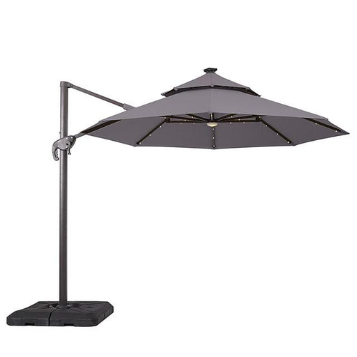 Nuti 10 Ft Round Umbrella w/ LED Light + 37" Large Base - Premium Outdoor Accessories from FOA East - Just $349.05! Shop now at Furniture Wholesale Plus  We are the best furniture store in Nashville, Hendersonville, Goodlettsville, Madison, Antioch, Mount Juliet, Lebanon, Gallatin, Springfield, Murfreesboro, Franklin, Brentwood