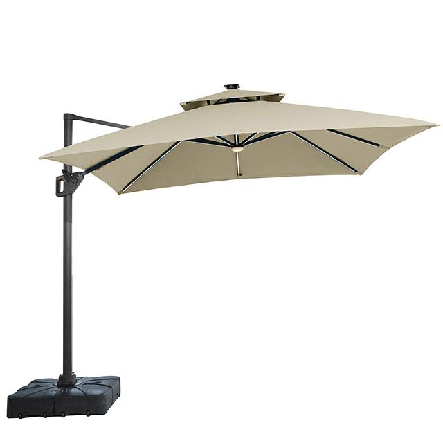 Sano 10 Ft Square Umbrella w/ Double Top w/ LED Light + 37" Large Base - Premium Outdoor Accessories from FOA East - Just $427.05! Shop now at Furniture Wholesale Plus  We are the best furniture store in Nashville, Hendersonville, Goodlettsville, Madison, Antioch, Mount Juliet, Lebanon, Gallatin, Springfield, Murfreesboro, Franklin, Brentwood