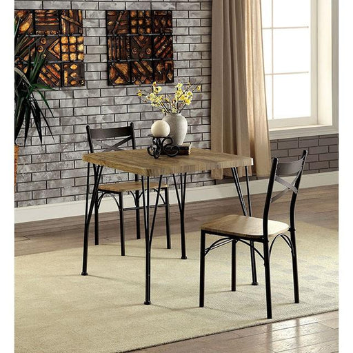 SLINGSBURY Gray/Dark Bronze 3 Pc. 29" Dining Table Set, Gray - Premium Dining Room Set from FOA East - Just $154.05! Shop now at Furniture Wholesale Plus  We are the best furniture store in Nashville, Hendersonville, Goodlettsville, Madison, Antioch, Mount Juliet, Lebanon, Gallatin, Springfield, Murfreesboro, Franklin, Brentwood