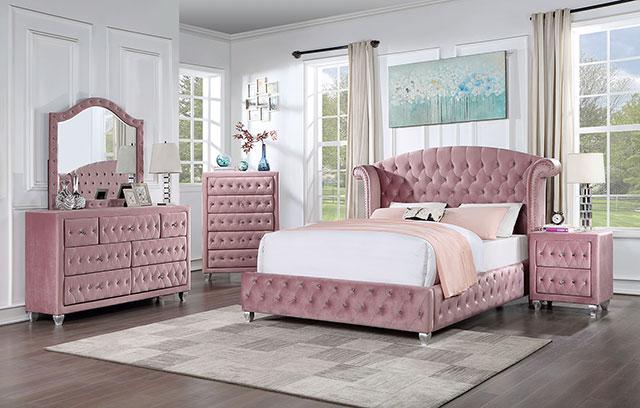 ZOHAR Full Bed, Pink - Premium Bed from FOA East - Just $661.05! Shop now at Furniture Wholesale Plus  We are the best furniture store in Nashville, Hendersonville, Goodlettsville, Madison, Antioch, Mount Juliet, Lebanon, Gallatin, Springfield, Murfreesboro, Franklin, Brentwood