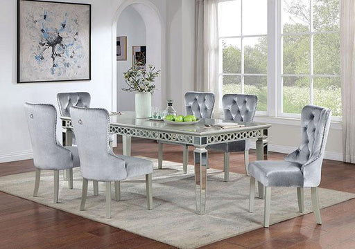 ADALIA Wingback Chair (2/CTN), Silver/Dark Gray - Premium Dining Chair from FOA East - Just $487.50! Shop now at Furniture Wholesale Plus  We are the best furniture store in Nashville, Hendersonville, Goodlettsville, Madison, Antioch, Mount Juliet, Lebanon, Gallatin, Springfield, Murfreesboro, Franklin, Brentwood