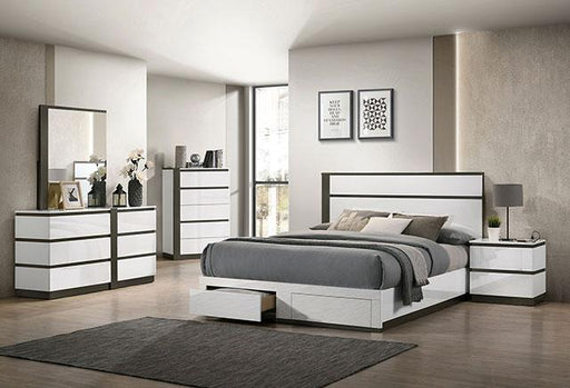 BIRSFELDEN Cal.King Bed w/ Drawers, White - Premium Bed from FOA East - Just $758.55! Shop now at Furniture Wholesale Plus  We are the best furniture store in Nashville, Hendersonville, Goodlettsville, Madison, Antioch, Mount Juliet, Lebanon, Gallatin, Springfield, Murfreesboro, Franklin, Brentwood