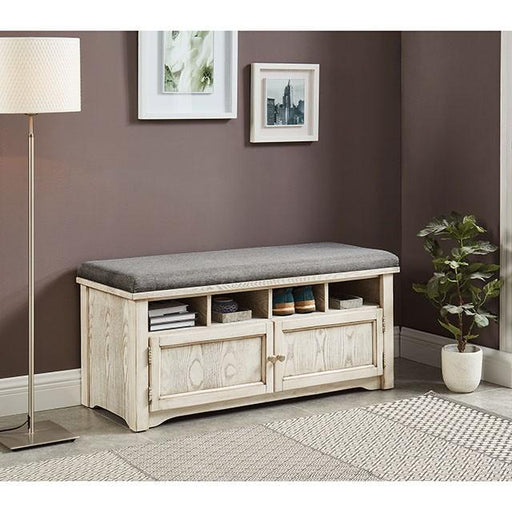 Gwebdolyn Weather White Shoe Bench - Premium Bench from FOA East - Just $374.40! Shop now at Furniture Wholesale Plus  We are the best furniture store in Nashville, Hendersonville, Goodlettsville, Madison, Antioch, Mount Juliet, Lebanon, Gallatin, Springfield, Murfreesboro, Franklin, Brentwood