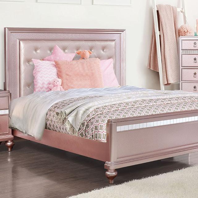 Ariston Rose Pink Full Bed - Premium Bed from FOA East - Just $544.05! Shop now at Furniture Wholesale Plus  We are the best furniture store in Nashville, Hendersonville, Goodlettsville, Madison, Antioch, Mount Juliet, Lebanon, Gallatin, Springfield, Murfreesboro, Franklin, Brentwood